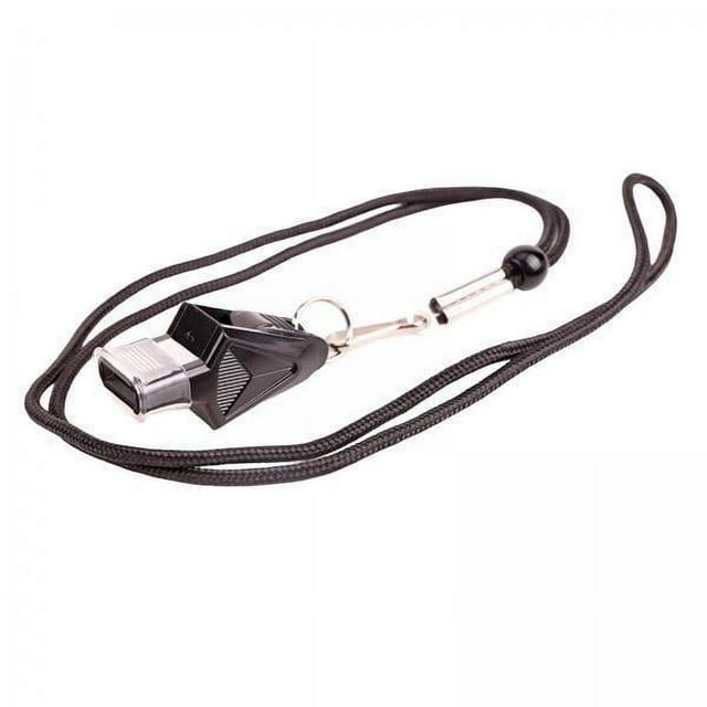 koolsoo 5X Sports with Lanyard Referee Whistle for Survival Outdoor Black