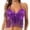 Purple, variant on SHITINN Shirts Woman Athletic Wear for Teens Women's Belly Dance Sequin Bra Tassel Clothing Tops
