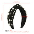 thumbnail image 3 of FUNUONY Pearl Headband Knotted for Women Girls, Rhinestone Top Knot Crystal Headband Jeweled Fashion Headpiece Wide Head Band for Women's Hair Accrssories Vintage Wide Top Knot Pearls Hair Hoops, 3 of 4