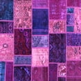 thumbnail image 1 of Ahgly Company Indoor Square Patchwork Purple Transitional Area Rugs, 4' Square, 1 of 4