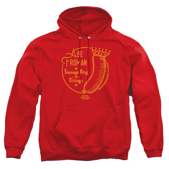Trevco Sportswear PAR619-AFTH-1 Ferris Bueller Abe Froman Adult Pullover Hoodie, Red - Small