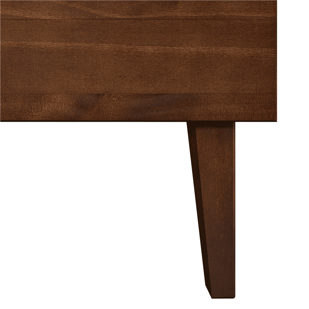 Yaheetech Queen Size Solid Wood Platform Bed Frame with Slat Support, Dark Walnut