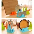 thumbnail image 3 of Langgg Home Cutting Board Rack Multi-purpose Plastic Kitchen Pot Pan Lid Cover Holder Storage Organizer, 3 of 9