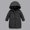 Black, variant on Liyamei Kids Long Hooded Padded Jacket with Zipper for Winter Cold Weather Size 3-4 Years