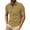 Khaki, variant on RMGVDSD Mens Polo Shirts Trendy Solid Color Casual Loose Button Collared Ribbed Short Sleeve Polo Shirt Men Sports Versatile Tops Regular Fit Golf Shirts