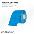 thumbnail image 2 of THERABAND Kinesiology Tape, Blue/Blue, 1 Roll, with XactStretch Indicators, Long-Lasting Athletic Support for Shoulder & Knee, Latex-Free Sports Tape, Water Resistant, Cut-to-Length, 2 of 7