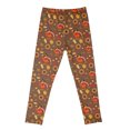 thumbnail image 5 of Kwasome Baby Girls Pants Leggings Soft Comfortable Ankle Length Floral Printed Leggings Relax Fit Girl Clothings 7-8 Yearsorange, 5 of 6