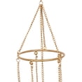 thumbnail image 4 of DecMode 39" Gold Metal Indoor Outdoor Embellished Elephant Windchime with Glass Beads and Pipe Bells, 4 of 8
