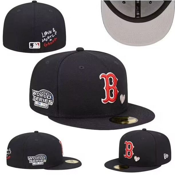 MLB Boston Red Sox Fitted Hat Hombres Mujeres Gorra De Béisbol Completa Cerrada Ajuste Hip Hop Sombrero