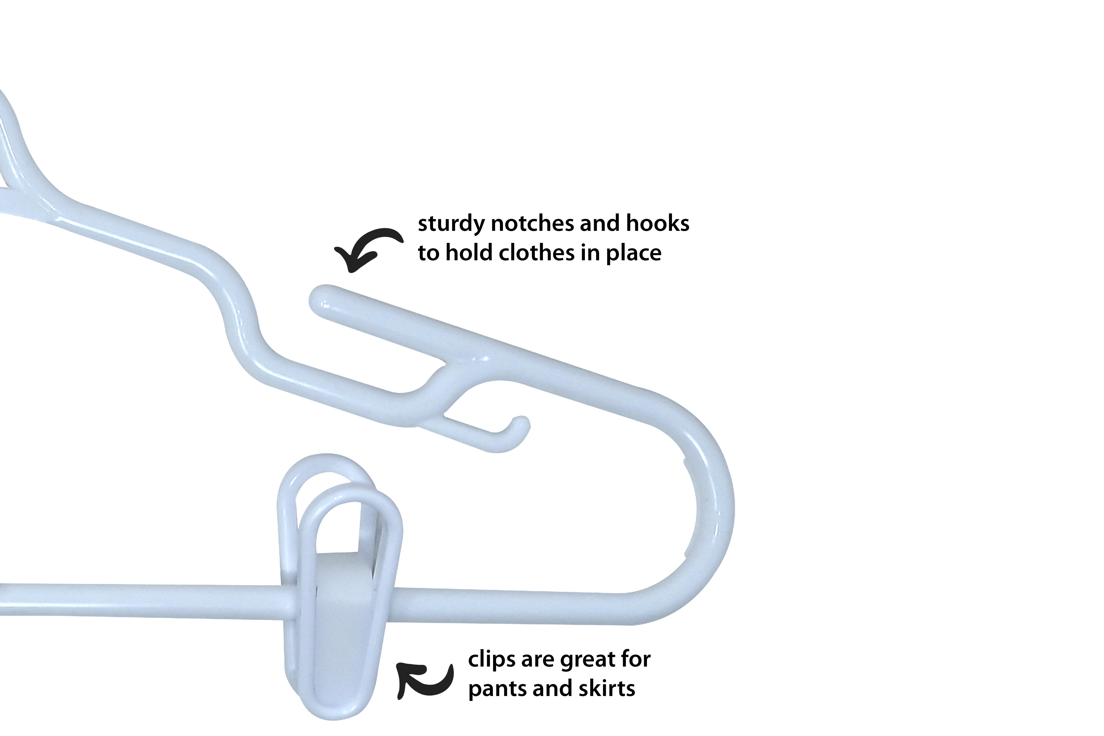 Merrick C8932A-SC12 Swivel Suit Hanger With Clips: Clothes Hangers with  Clips (018643893217-1)