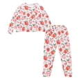 thumbnail image 5 of FOR U DESIGNS Pink Strawberry Pajama Set Long Sleeve and Pants with Drawstring for Women 2 Piece Size 2XL Sleepwear Long Crew Neck Tops for Women Nightwear Comfortable, 5 of 6