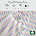 thumbnail image 3 of California Design Den 400 Thread Count 100% Cotton Twin Sheets Set - Sateen Twin Bedsheets, Breathable 3 Piece Adult/Teen Bed Sheet Set - Rainbow Stripe Print, 3 of 9