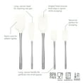 thumbnail image 5 of Tovolo Flex-Core Spatula Stainless Steel Handled Set (Set of 5) - White, 5 of 6