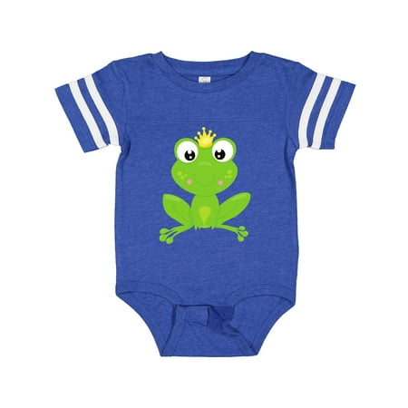 

Inktastic Cute Frog Green Frog Crown Frog Prince Gift Baby Boy or Baby Girl Bodysuit