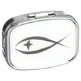 thumbnail image 2 of Christian Religious Fish Two Section Medication Pocket Purse Travel Pill Box Case, 2 of 5