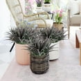 thumbnail image 4 of 8Pcs Artificial Grass Plant Fake Outdoor Plastic Plants UV Resistant Faux Grasses Greenery Shrubs for Window Box Garden Patio Porch Home Decor Red, 4 of 5
