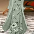 thumbnail image 1 of Plus Size Outfits Set, Women's Plus Floral Print Round Neck Tank Dress & Long Sleeve Coat Outfits Two Piece Set, 1 of 5