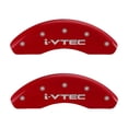 thumbnail image 2 of MGP 4 Caliper Covers Engraved Front & Rear i-Vtec Red finish silver ch Fits select: 2013 HONDA ACCORD EXL, 2014-2017 HONDA ACCORD LX, 2 of 6