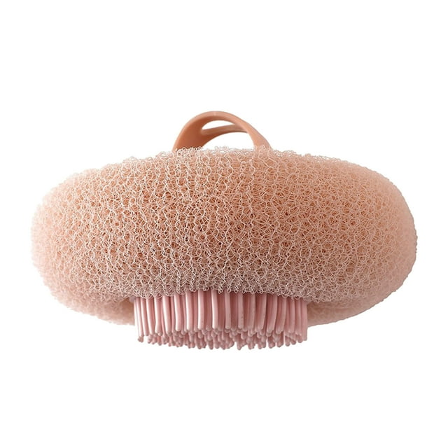Bathroom Cleaning Set Foam Sponge Silicone Exfoliating Brush and Shower Scrubber for Refreshing Bath Experience