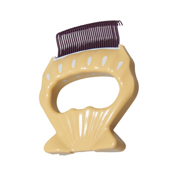 Farfi Pet Comb Pet Hair Removal Massaging Shell Comb Deshedding Brush Cats Dogs Durable Gentle Grooming Tool (Purple)