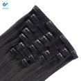 thumbnail image 4 of Deago 24" inch 16 Clips Full Head Long Straight Clips in on Synthetic Hair Extensions Hair 6 pieces for Women "Black", 4 of 8