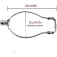 thumbnail image 2 of 1-pack 8/9/10inch Lamp Shade Harp Holder Diy Lighting Accessories Horn Frame Lampshade Bracket For Table/floor Light Fitting (silver) 8 Inch, 2 of 3