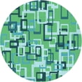 thumbnail image 1 of Ahgly Company Machine Washable Indoor Round Transitional Lime Mint Green Area Rugs, 4' Round, 1 of 7
