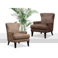 thumbnail image 2 of Emerald Home Nola Brown Accent Chair with Faux Suede Upholstery And Nailhead Trim, 2 of 4