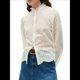 thumbnail image 1 of Camisa Bordada con Botones para Mujer, Blusa Informal de Larga Albaricoque XXL, 1 of 9