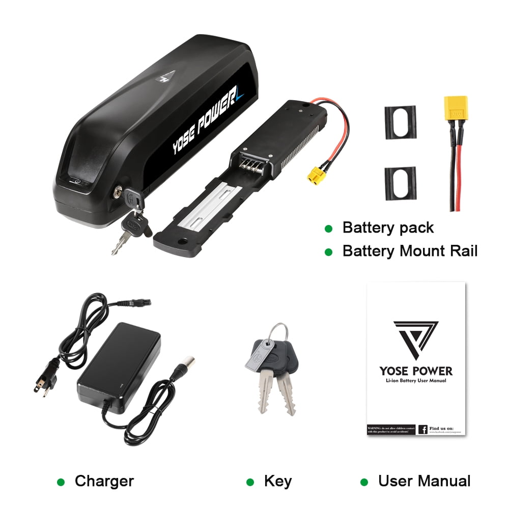 YOSE POWER 48V 15AH Lithium Ebike Battery fit for 250W 350W 500W 750W 1000W Motor Bicycle Electric Bike Battery with Charger