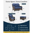 thumbnail image 3 of Hillga Luxury Patio Furniture Set Loveseat Sofa Swivel Rocker Chairs 5-Pieces Blue, 3 of 9