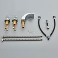 thumbnail image 2 of Senlesen Waterfall Brass Chrome 8 in Widespread Two-Handle Faucet, 2 of 13