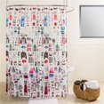 thumbnail image 1 of Splash Home 7CTRAGL-OPREDSPL Travel Girl Polyester Fabric Shower Curtain, Red - 70 x 72 in., 1 of 1