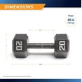 thumbnail image 2 of Cast Iron Hex Dumbbells Collection - Available size from -lb to -lb SOLD INDIVIDUALLY, 2 of 6