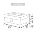 thumbnail image 3 of Flannel Living Room Storage Ottoman, 3 of 8