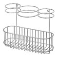 thumbnail image 7 of mDesign Steel Bathroom Wall Mounted Hair Tool Storage Organizer Accessory Basket Tray, Hang Holder for Hair Dryer, Straightener, Curling Iron, Styling Products, Chrome, 7 of 7