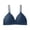 Blue, variant on Women's Thin Summer Lace Triangle Cup Bra Adjustable Ultra Thin Straps Wireless Breathable Comfort Bustier