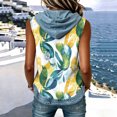 thumbnail image 5 of Erwazi Hooded Tops for Women Summer Sleeveless Denim Printed Vest Outdoor Activities Casual Jeans Tunic Top, 5 of 7