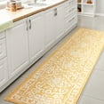 thumbnail image 3 of JONATHAN Y SANTA MONICA 2 x 10 Runner Rug, Malta Bohemian Medallion Textured Weave - Yellow/Cream, SMB104G-210, 3 of 3