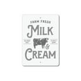 thumbnail image 2 of Milk & Cream Novelty Decor, Metal Wall Sign - 10x14 Inches, 2 of 4