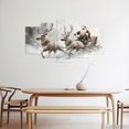 thumbnail image 3 of ZHONGYUTONG 5 Panel Christmas Wall Art Large Xmas Canvas Pictures Santa Claus and Reindeer Painting Winter Scenes Prints Holiday Home Wall Decor Framed (8x14inx2pcs 8x18inx2pcs 8x22inx1pcs), 3 of 4