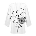 thumbnail image 4 of Axiiglly Cardigan for Women Plus Size Lightweight Cardigans Autumn Casual Comfy Puff Sleeve Open Front Tops Floral Print Loose Swim Beach Bathing Suit Cover Up, 4 of 5