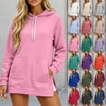 thumbnail image 3 of FUZHIQ Hoodie Dress for Women â Trendy Pullover Long Oversized Sweatshirt Dresses for Women 2026 with Pockets, Split Hem, 3 of 5