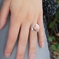 thumbnail image 2 of Persian Kitten Cat and Chicken Chick Silver Plated Adjustable Novelty Ring, 2 of 4