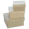 Paper Mache Square Box Set of 3