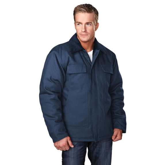 Tri-Mountain Canyon 4900 Cotton canvas work jacket, 6X-Large, Navy/Navy/Black