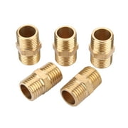 BuyWeek - Boquilla hexagonal para montaje de tuberas, accesorios de conexin de tubos de agua para accesorios de tuberas de latn(1/4" 5pc)