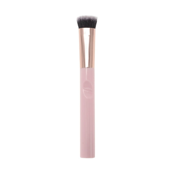Unique Bargains 1 Pc Durable Straight-angle Foundation Brush Pink Nylon Hair Aluminum Tube Plastic Handle