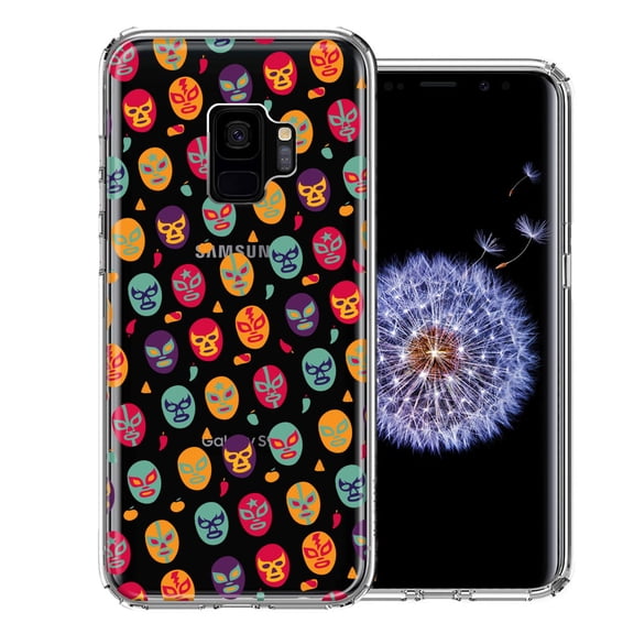 MUNDAZE For Samsung Galaxy S9 Lucha Libre Masks Design Double Layer Phone Case Cover