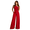 Red, variant on EASYBRA Womens One Shoulder Wide Leg Jumpsuit Sleeveless High Waist Elegant Casual Long Pants Romper
